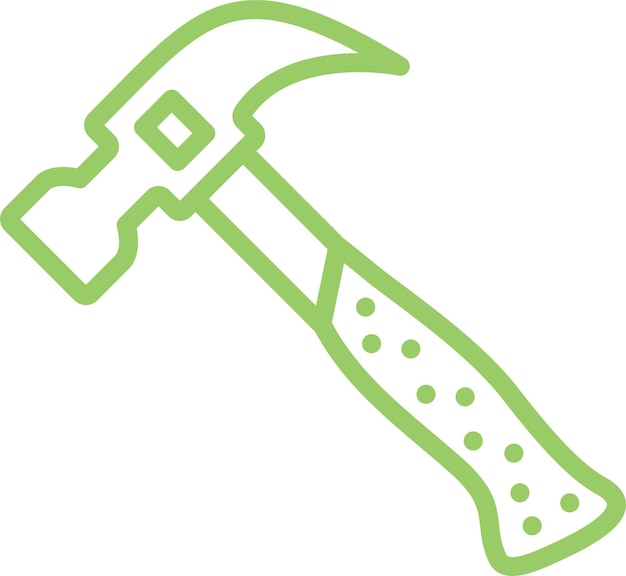 Estilo del icono del martillo de diseño vectorial