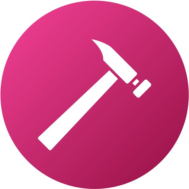 Estilo del icono del martillo de diseño vectorial