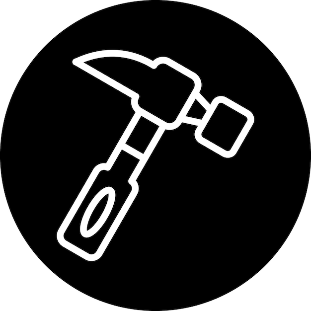Estilo del icono del martillo