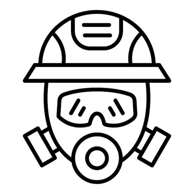 Estilo del icono de la máscara de bomberos