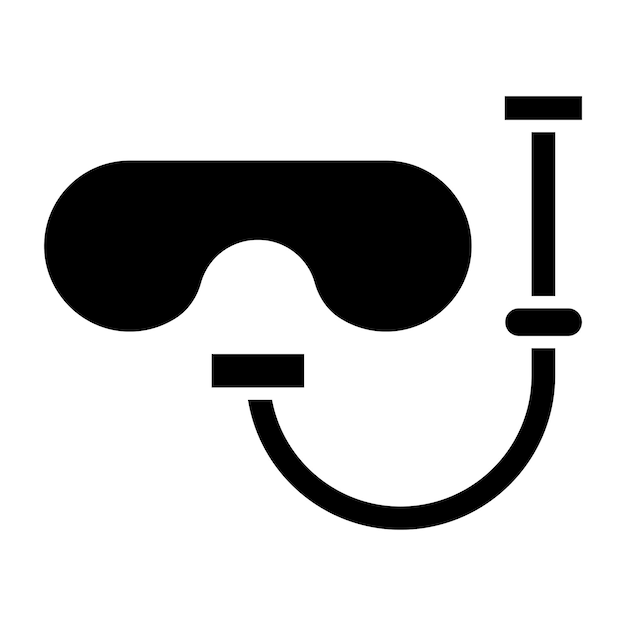 Estilo del icono de la máscara de buceo de diseño vectorial