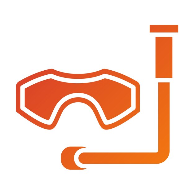 Estilo del icono de la máscara de buceo de diseño vectorial