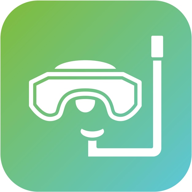 Estilo del icono de la máscara de buceo de diseño vectorial