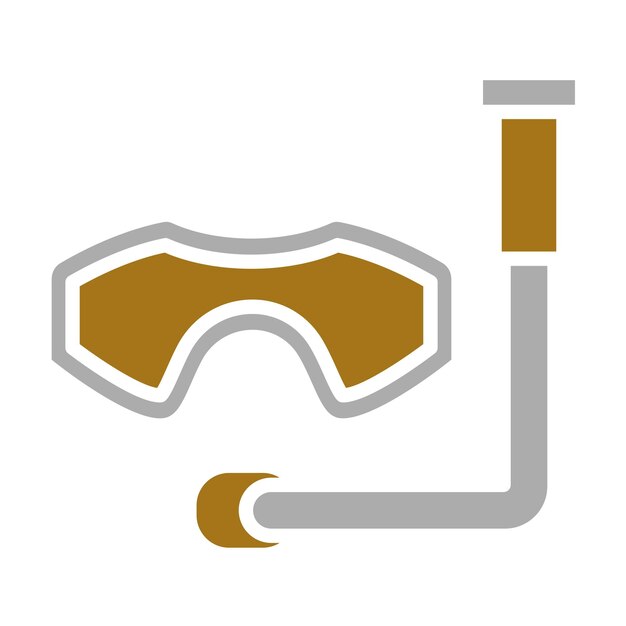 Estilo del icono de la máscara de buceo de diseño vectorial