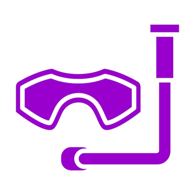Estilo del icono de la máscara de buceo de diseño vectorial