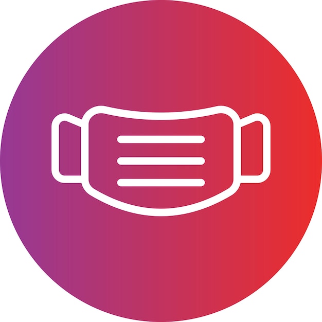 Estilo del icono de la máscara de polvo de diseño vectorial