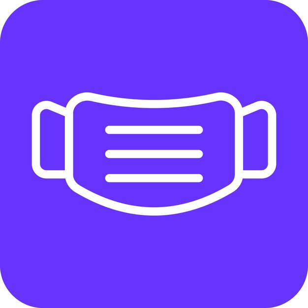 Estilo del icono de la máscara de polvo de diseño vectorial