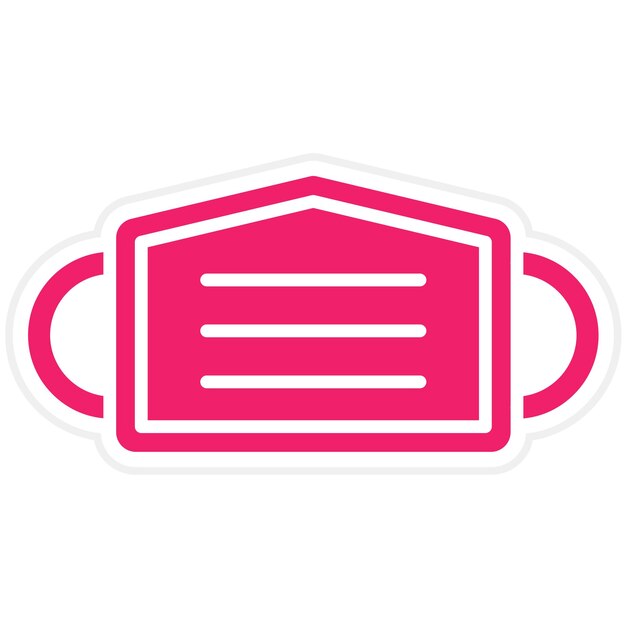 Estilo del icono de la máscara de polvo de diseño vectorial