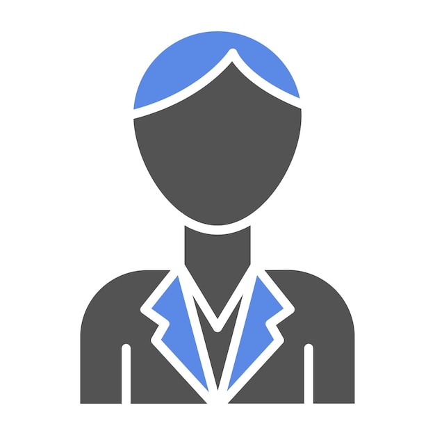 Estilo del icono masculino del cliente de diseño vectorial