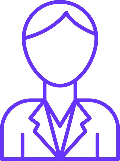 Estilo del icono masculino del cliente de diseño vectorial