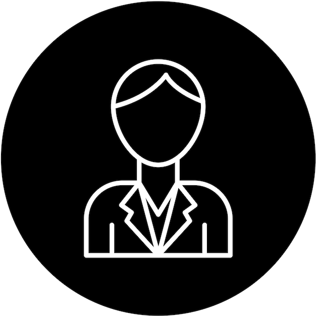 Estilo del icono masculino del cliente de diseño vectorial