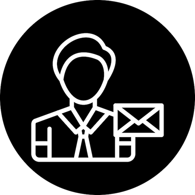 Estilo de ícono masculino del empleado de correos