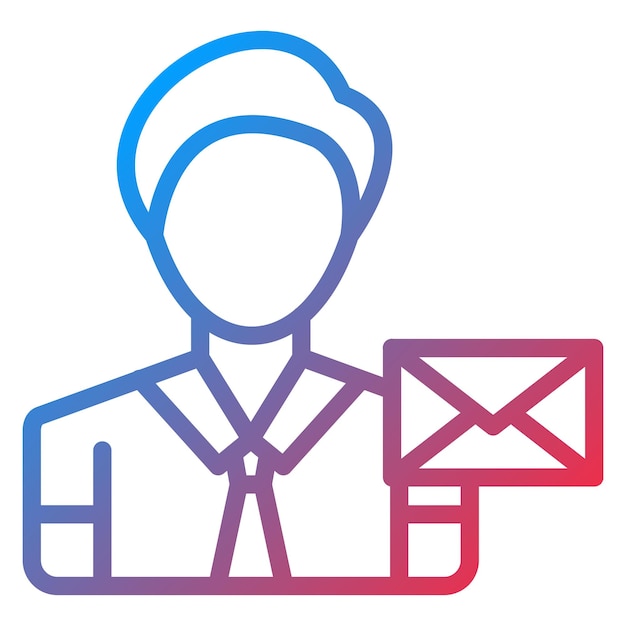 Estilo de ícono masculino del empleado de correos