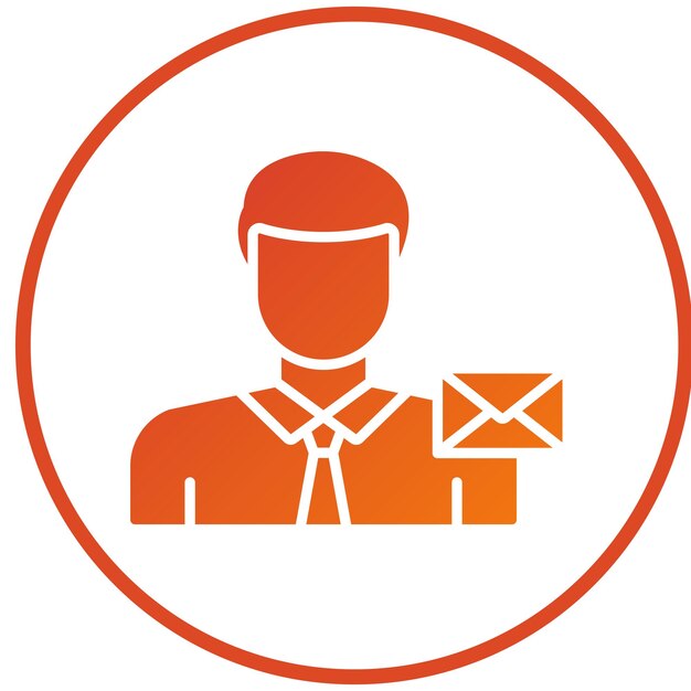 Estilo de ícono masculino del empleado de correos