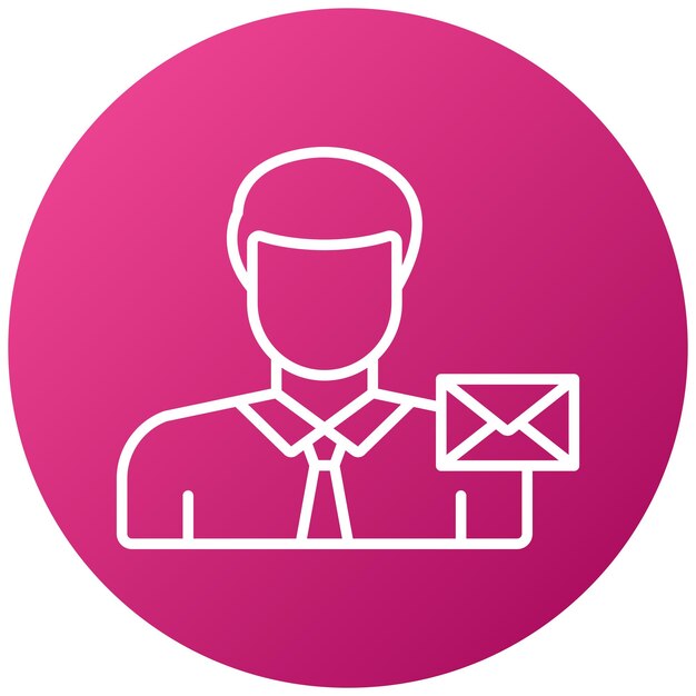 Estilo de ícono masculino del empleado de correos