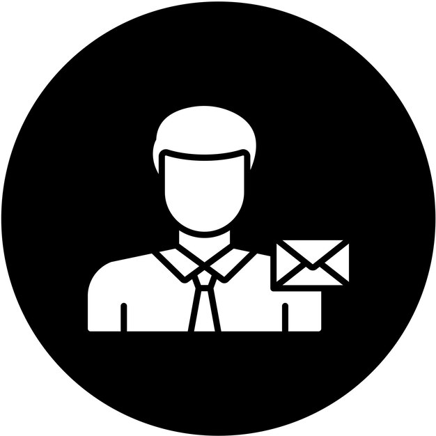 Estilo de ícono masculino del empleado de correos