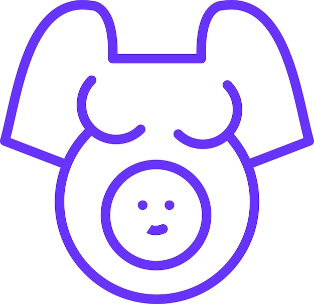 Estilo del icono de maternidad de diseño vectorial