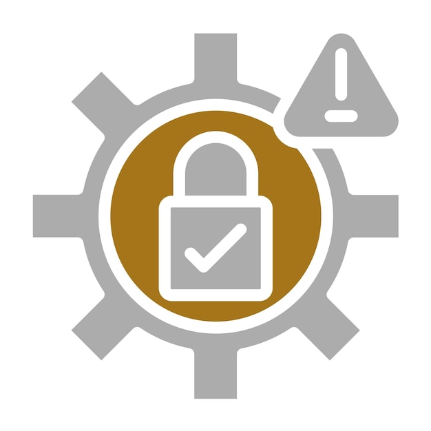 Estilo del icono de la matriz de amenazas de diseño vectorial