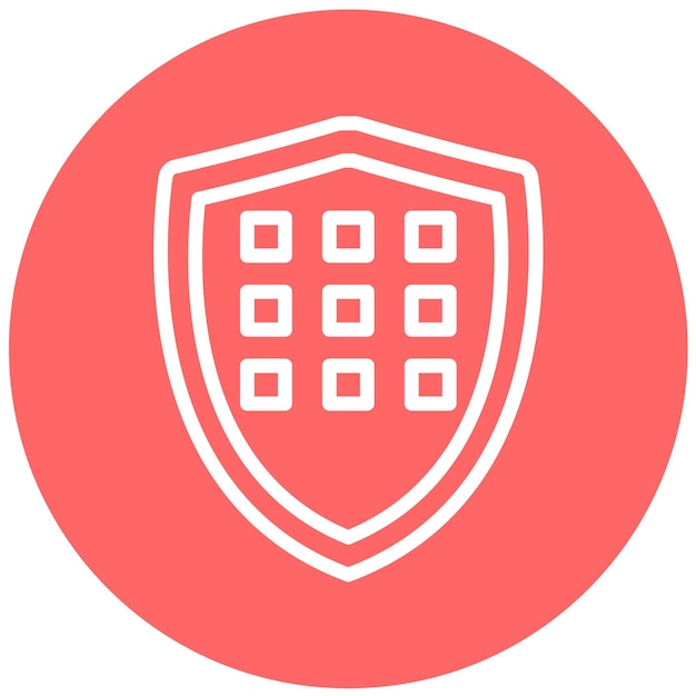 Estilo del icono de la matriz de diseño vectorial del escudo