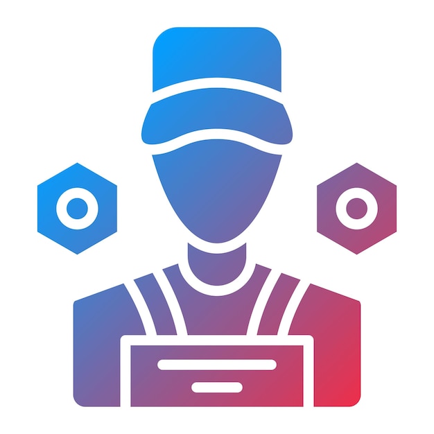 Estilo de icono mecánico de diseño vectorial