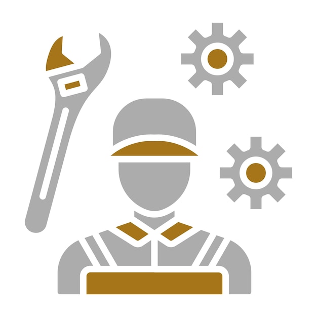 Estilo de icono mecánico de diseño vectorial