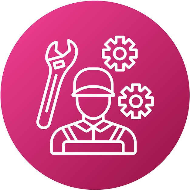 Estilo de icono mecánico de diseño vectorial