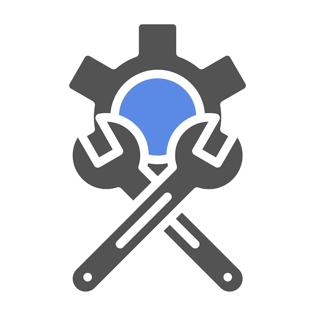 Estilo del icono de mecanización del diseño vectorial