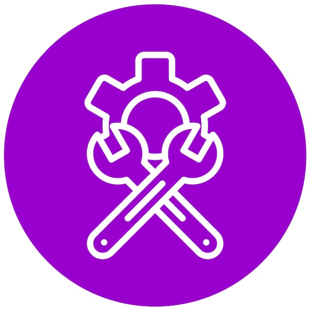 Estilo del icono de mecanización del diseño vectorial