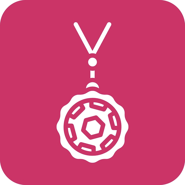 Estilo del icono de la medalla de diseño vectorial