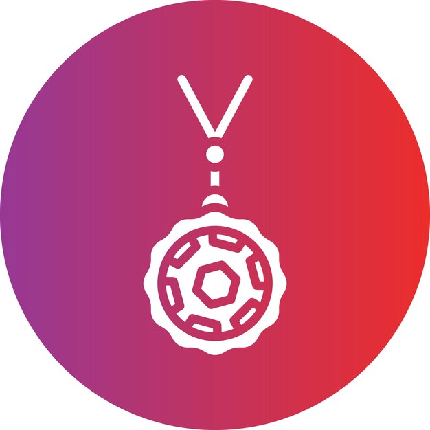 Estilo del icono de la medalla de diseño vectorial