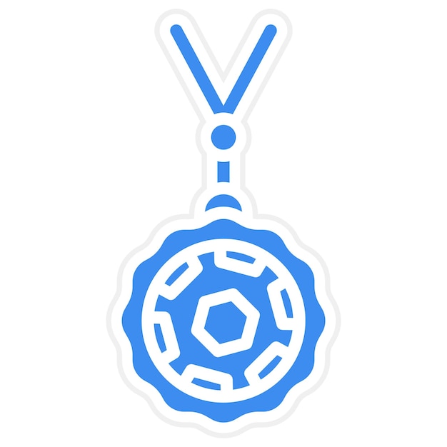 Estilo del icono de la medalla de diseño vectorial