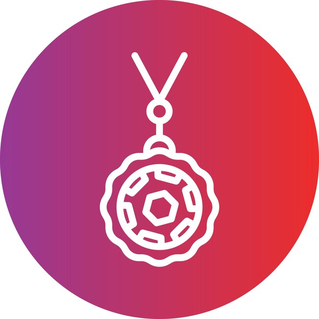 Estilo del icono de la medalla de diseño vectorial