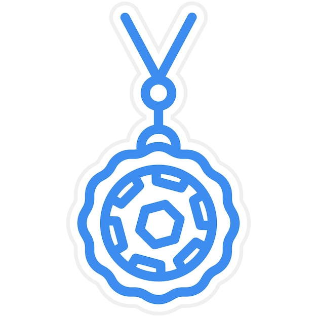 Estilo del icono de la medalla de diseño vectorial