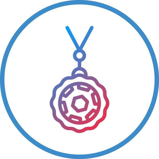 Estilo del icono de la medalla de diseño vectorial