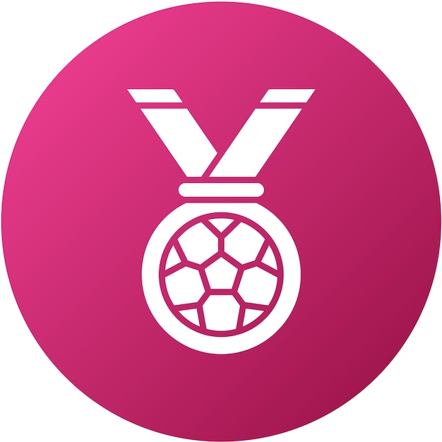 Estilo del icono de la medalla de diseño vectorial