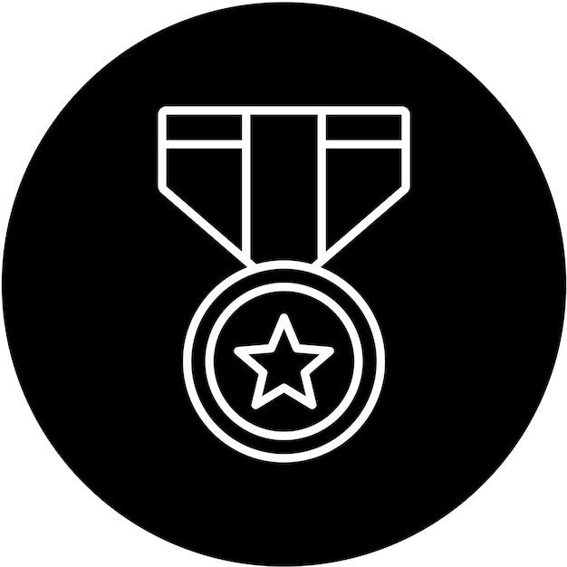 Estilo del icono de la medalla del ejército