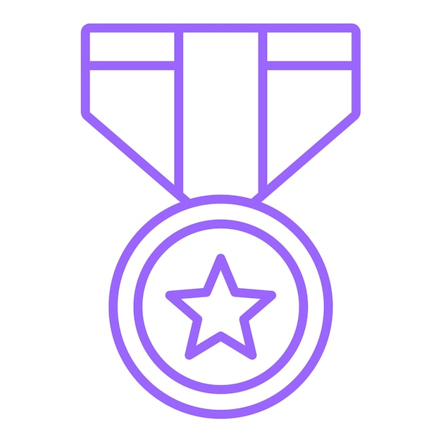 Estilo del icono de la medalla del ejército