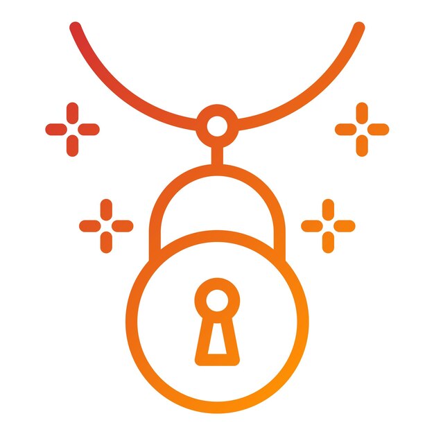 Estilo del icono del medallón de seguridad de diseño vectorial