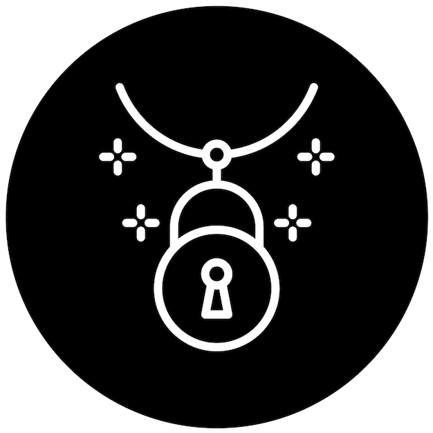 Estilo del icono del medallón de seguridad de diseño vectorial