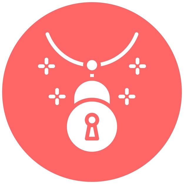 Estilo del icono del medallón de seguridad de diseño vectorial