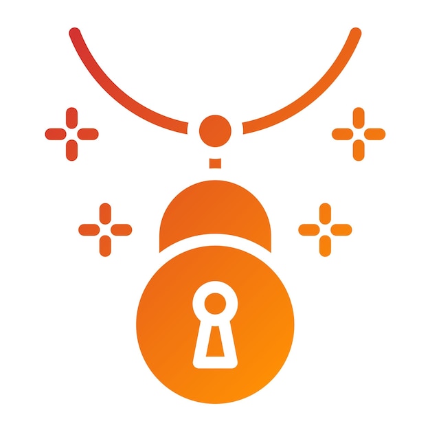 Estilo del icono del medallón de seguridad de diseño vectorial
