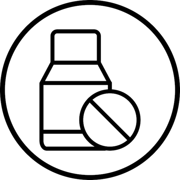 Estilo del icono de la medicina