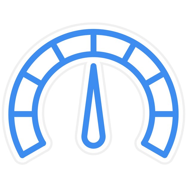 Estilo del icono del medidor de diseño vectorial