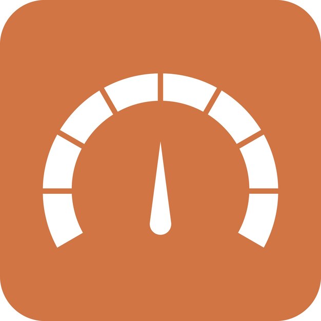 Estilo del icono del medidor de diseño vectorial