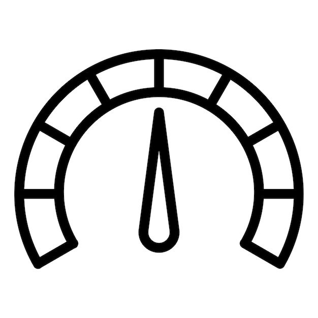 Estilo del icono del medidor de diseño vectorial