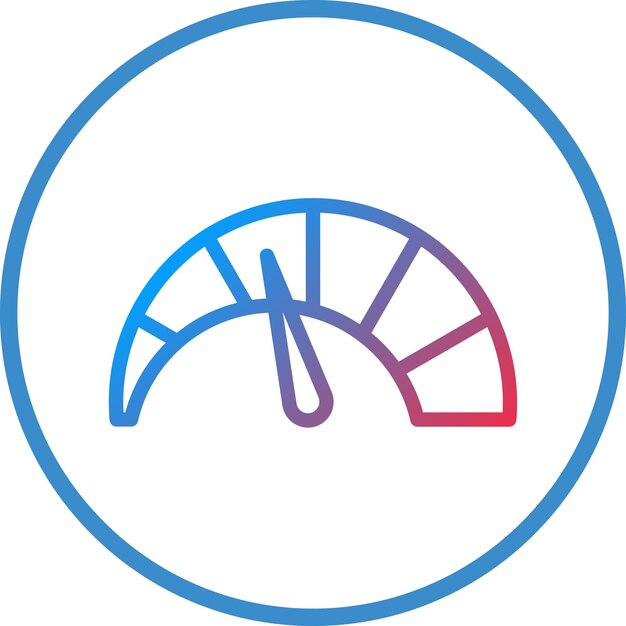 Estilo del icono del medidor de diseño vectorial