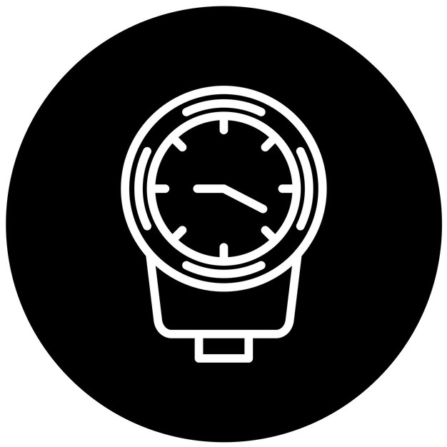 Estilo del icono del medidor de diseño vectorial