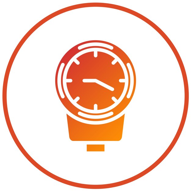 Estilo del icono del medidor de diseño vectorial
