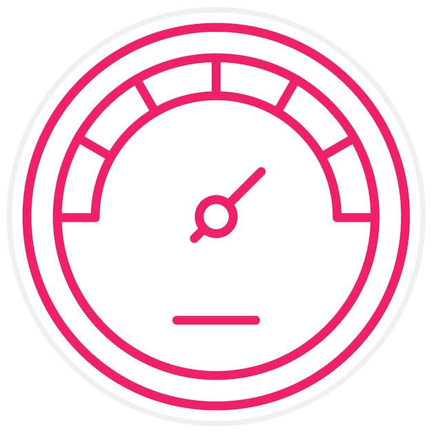 Estilo del icono del medidor de diseño vectorial