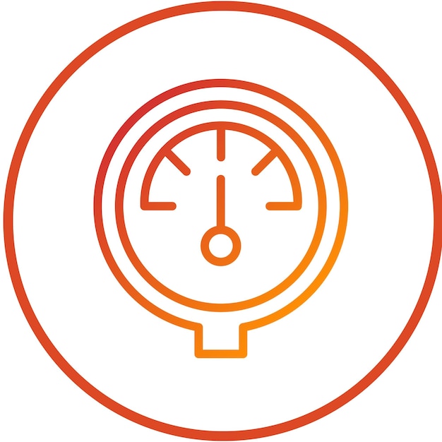Estilo del icono del medidor de diseño vectorial